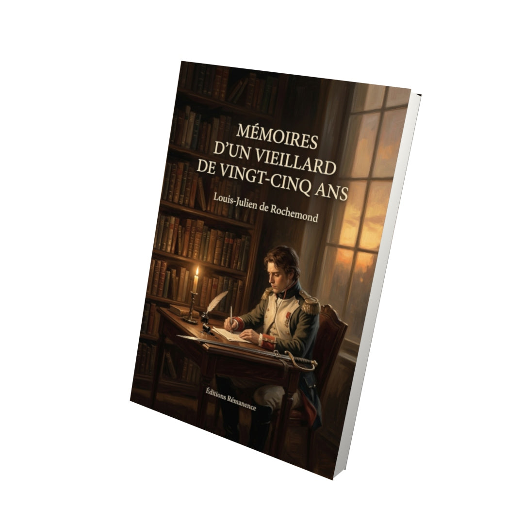Livre Mémoires d’un vieillard de vingt-cinq ans par Louis-Julien de Rochemond - Vue 3D - Editions Remanence