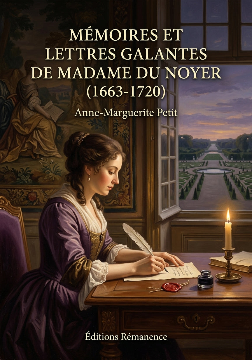 Livre Mémoires et Lettres galantes de madame Du Noyer (1663-1720) par Anne-Marguerite Petit - Couverture - Editions Remanence