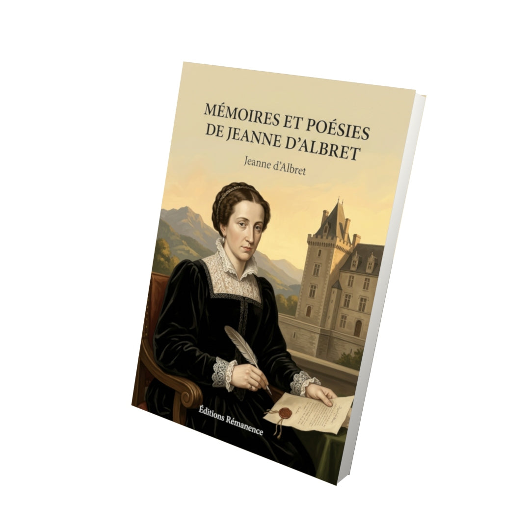 Livre Mémoires et Poésies de Jeanne d’Albret par Jeanne d’Albret - Vue 3D - Editions Remanence