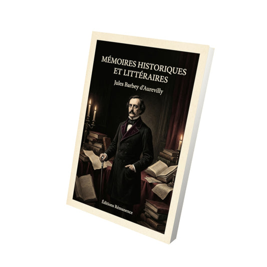 Livre Mémoires historiques et littéraires par Jules Barbey d’Aurevilly - Vue 3D - Editions Remanence