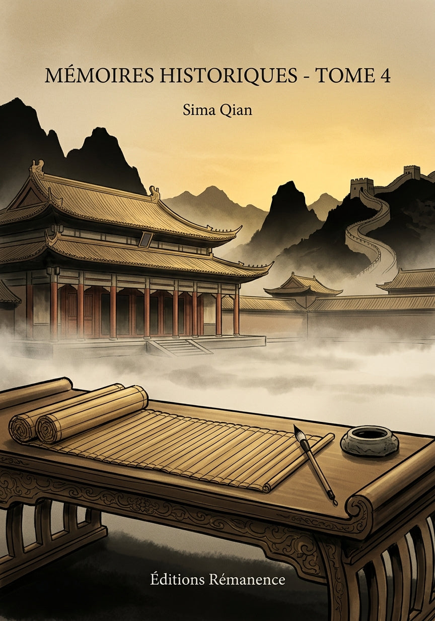 Livre Mémoires historiques - Tome 4 par Sima Qian - Couverture - Editions Remanence