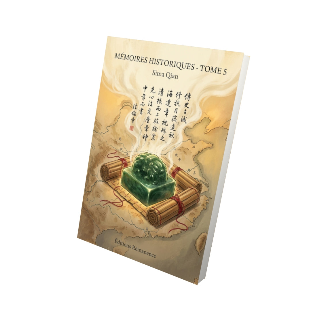 Livre Mémoires historiques - Tome 5 par Sima Qian - Vue 3D - Editions Remanence