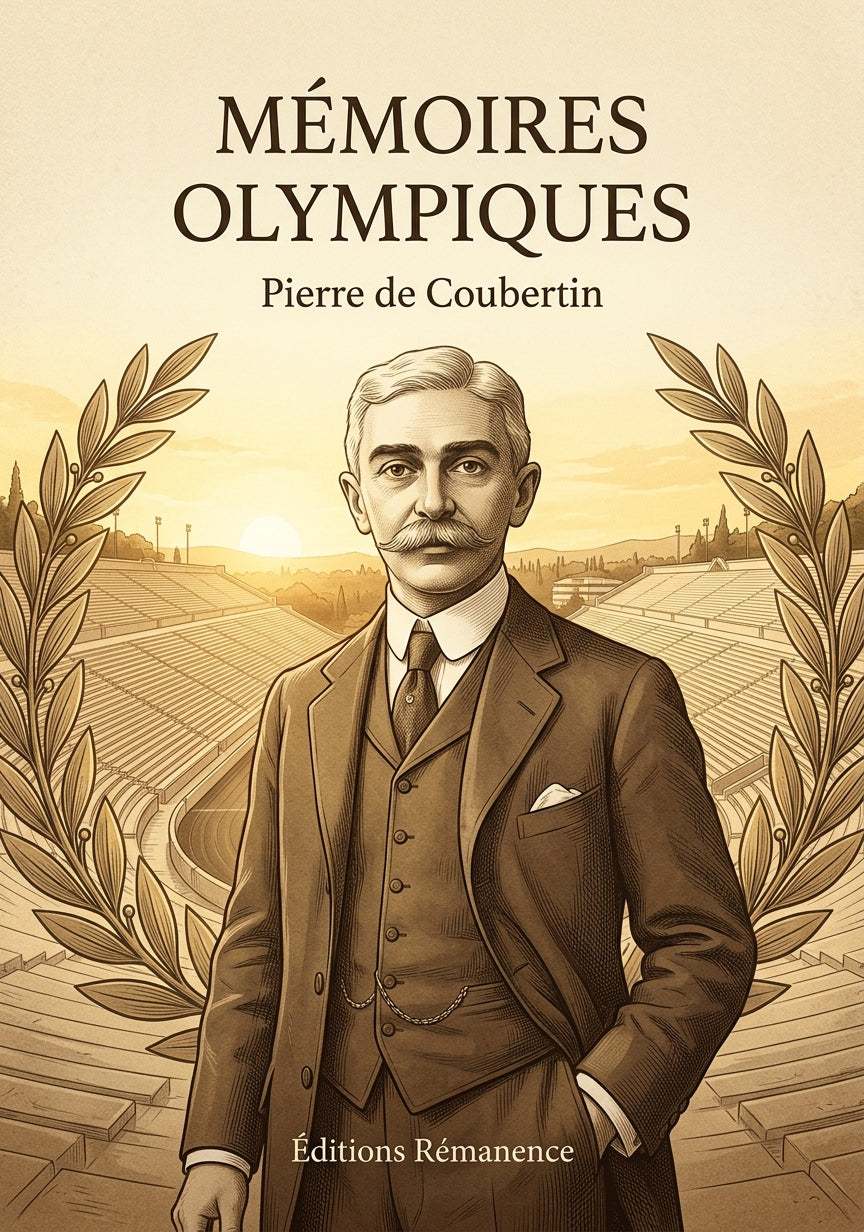 Livre Mémoires olympiques par Pierre de Coubertin - Couverture - Editions Remanence