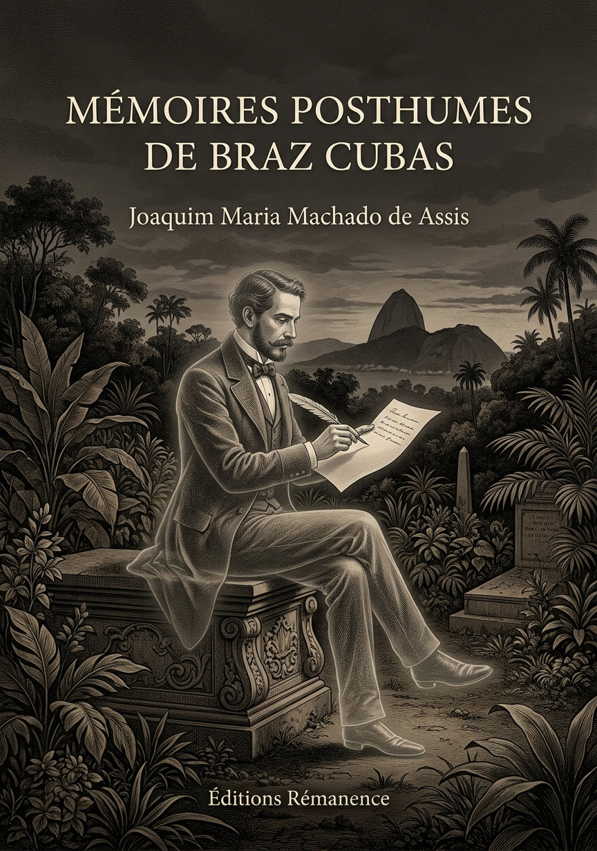 Livre Mémoires posthumes de Braz Cubas par Joaquim Maria Machado de Assis - Couverture - Editions Remanence