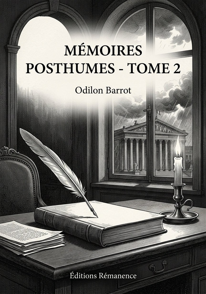Livre Mémoires posthumes - Tome 2 par Odilon Barrot - Couverture - Editions Remanence