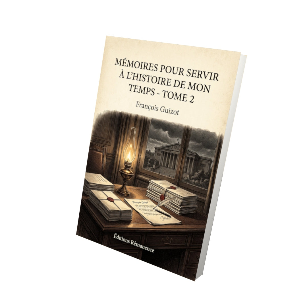 Livre Mémoires pour servir à l'Histoire de mon temps - Tome 2 - François Guizot - Vue 3D - Editions Remanence