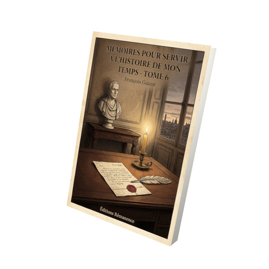 Livre Mémoires pour servir à l'Histoire de mon temps - Tome 6 - François Guizot - Vue 3D - Editions Remanence