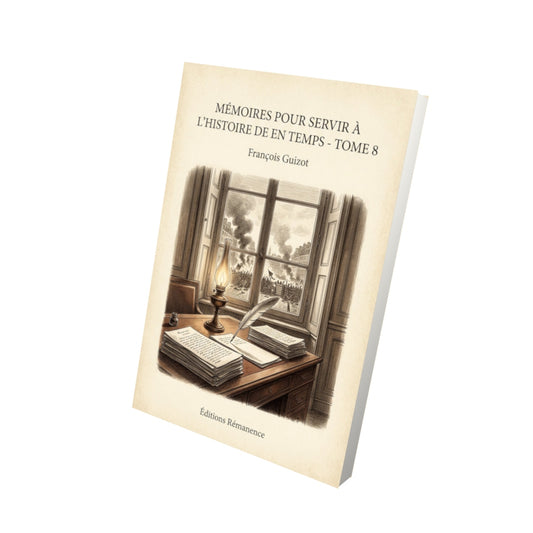 Livre Mémoires pour servir à l'Histoire de mon temps - Tome 8 - François Guizot - Vue 3D - Editions Remanence