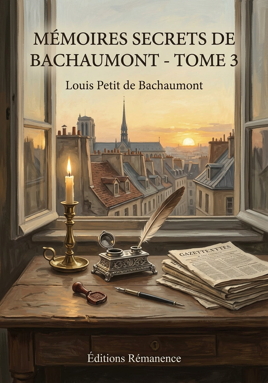 Livre Mémoires secrets de Bachaumont - Tome 3 par Louis Petit de Bachaumont - Couverture - Editions Remanence