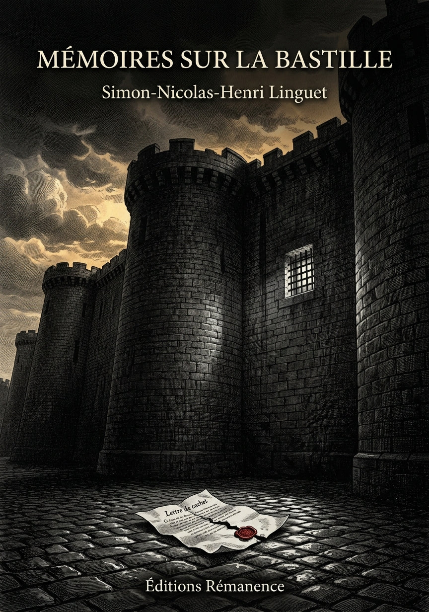 Livre Mémoires sur la Bastille par Simon-Nicolas-Henri Linguet - Couverture - Editions Remanence