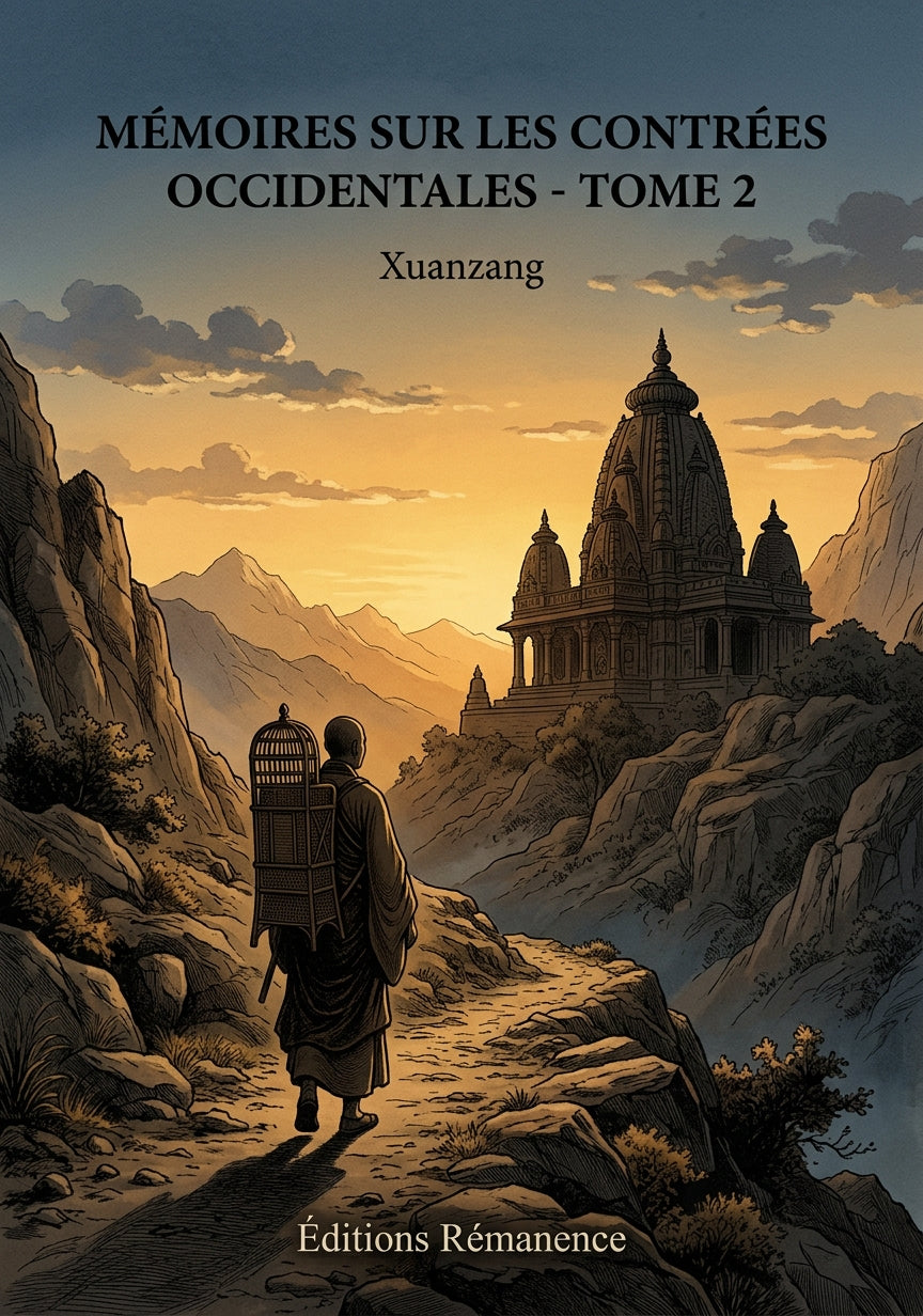 Livre Mémoires sur les contrées occidentales - Tome 2 par Xuanzang - Couverture - Editions Remanence
