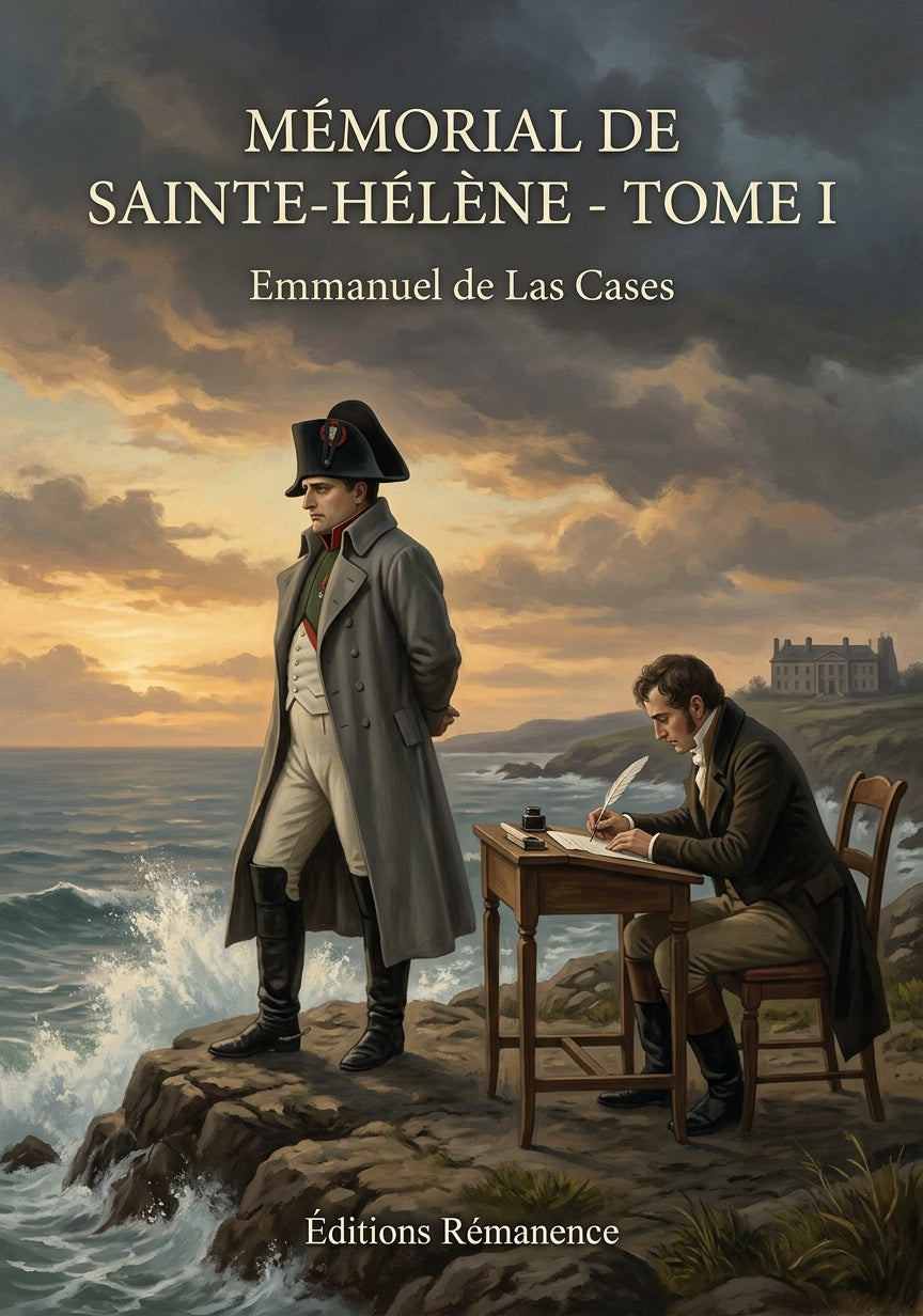 Livre Mémorial de Sainte-Hélène - Tome I par Emmanuel de Las Cases - Couverture - Editions Remanence