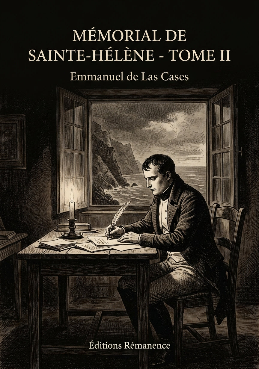 Livre Mémorial de Sainte-Hélène - Tome II par Emmanuel de Las Cases - Couverture - Editions Remanence