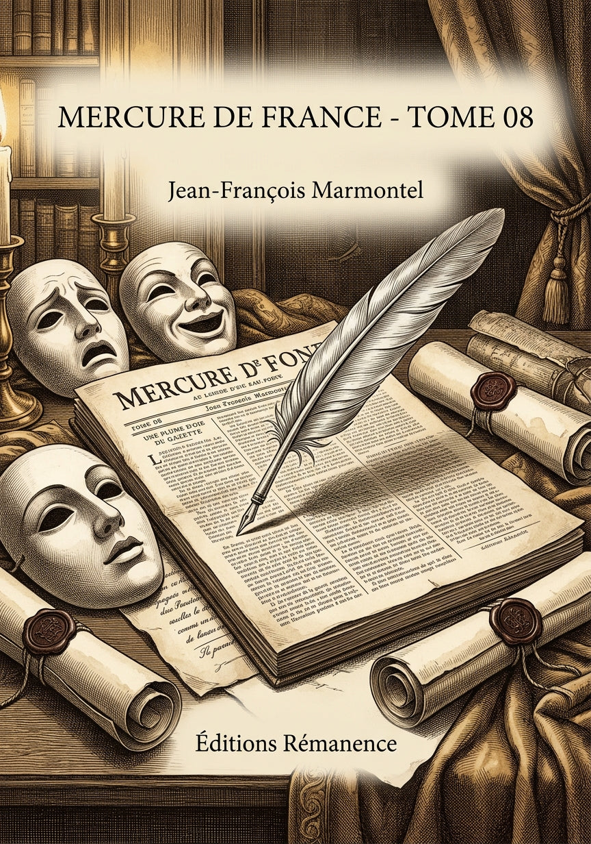 Livre Mercure de France - Tome 08 par Jean-François Marmontel - Couverture - Editions Remanence