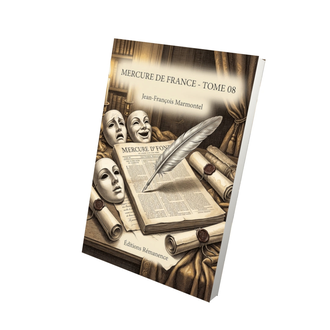 Livre Mercure de France - Tome 08 par Jean-François Marmontel - Vue 3D - Editions Remanence
