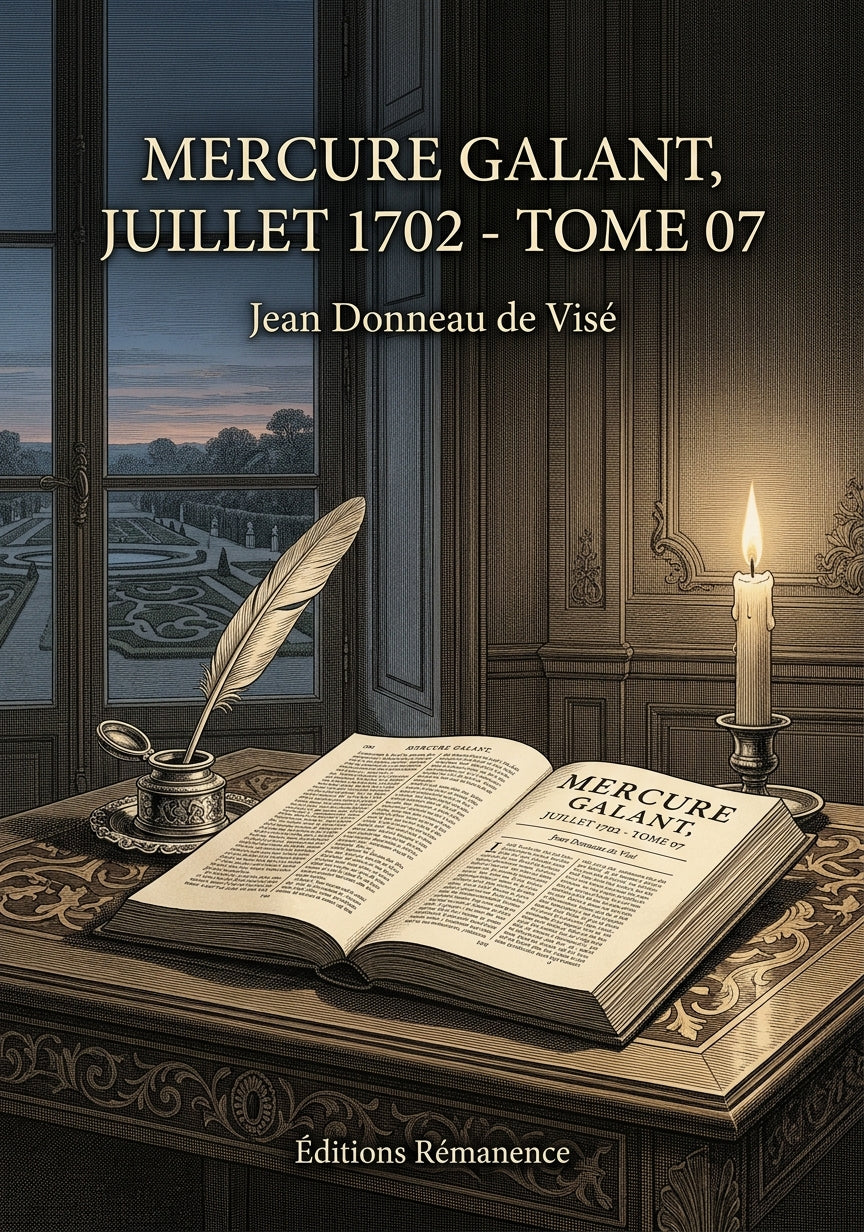 Livre Mercure galant, juillet 1702 - Tome 07 par Jean Donneau de Visé - Couverture - Editions Remanence