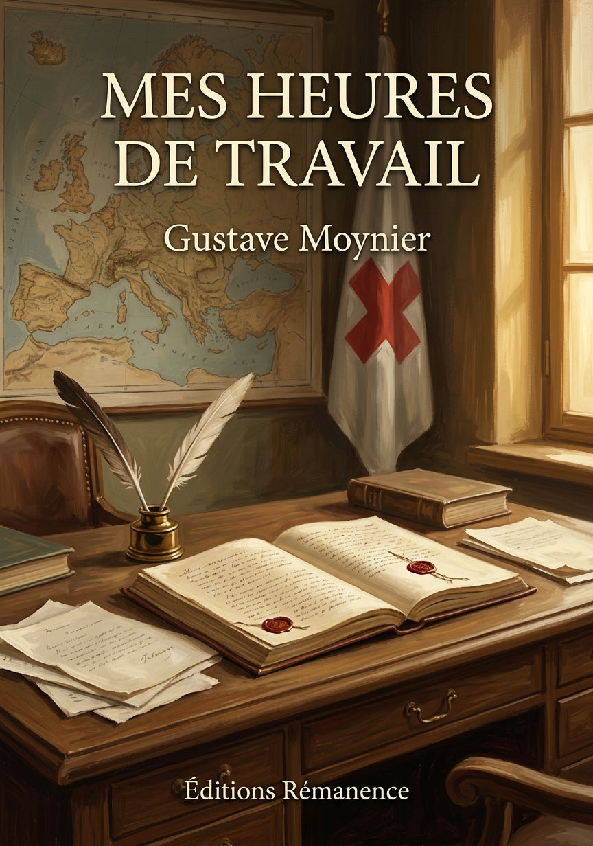 Livre Mes heures de travail par Gustave Moynier - Couverture - Editions Remanence