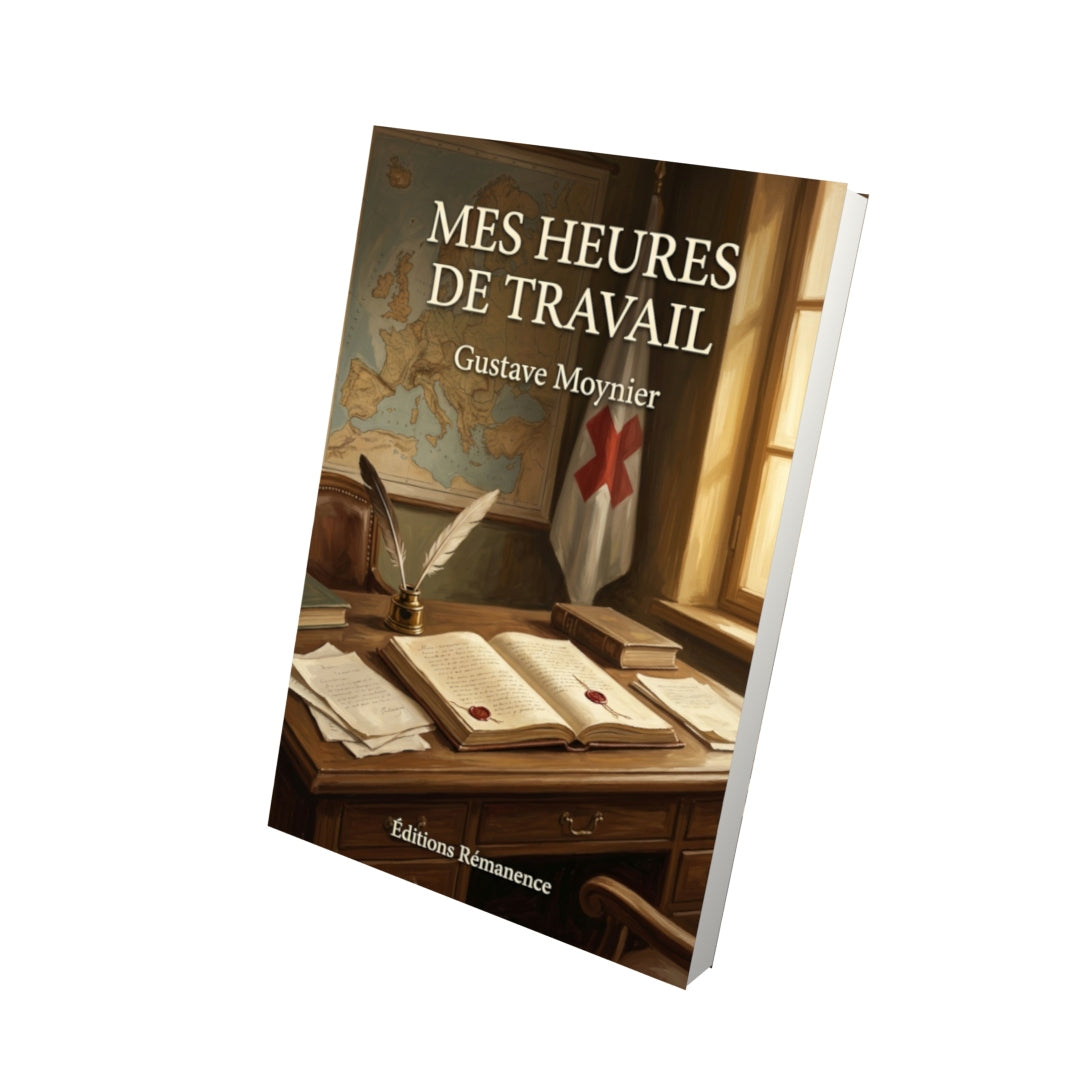 Livre Mes heures de travail par Gustave Moynier - Vue 3D - Editions Remanence