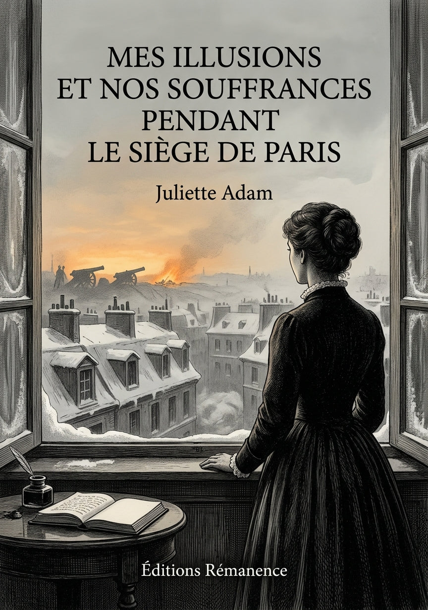 Livre Mes illusions et nos souffrances pendant le siège de Paris par Juliette Adam - Couverture - Editions Remanence