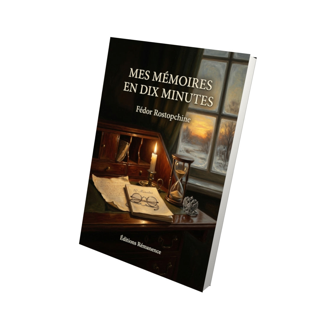 Livre Mes mémoires en dix minutes par Fédor Rostopchine - Vue 3D - Editions Remanence