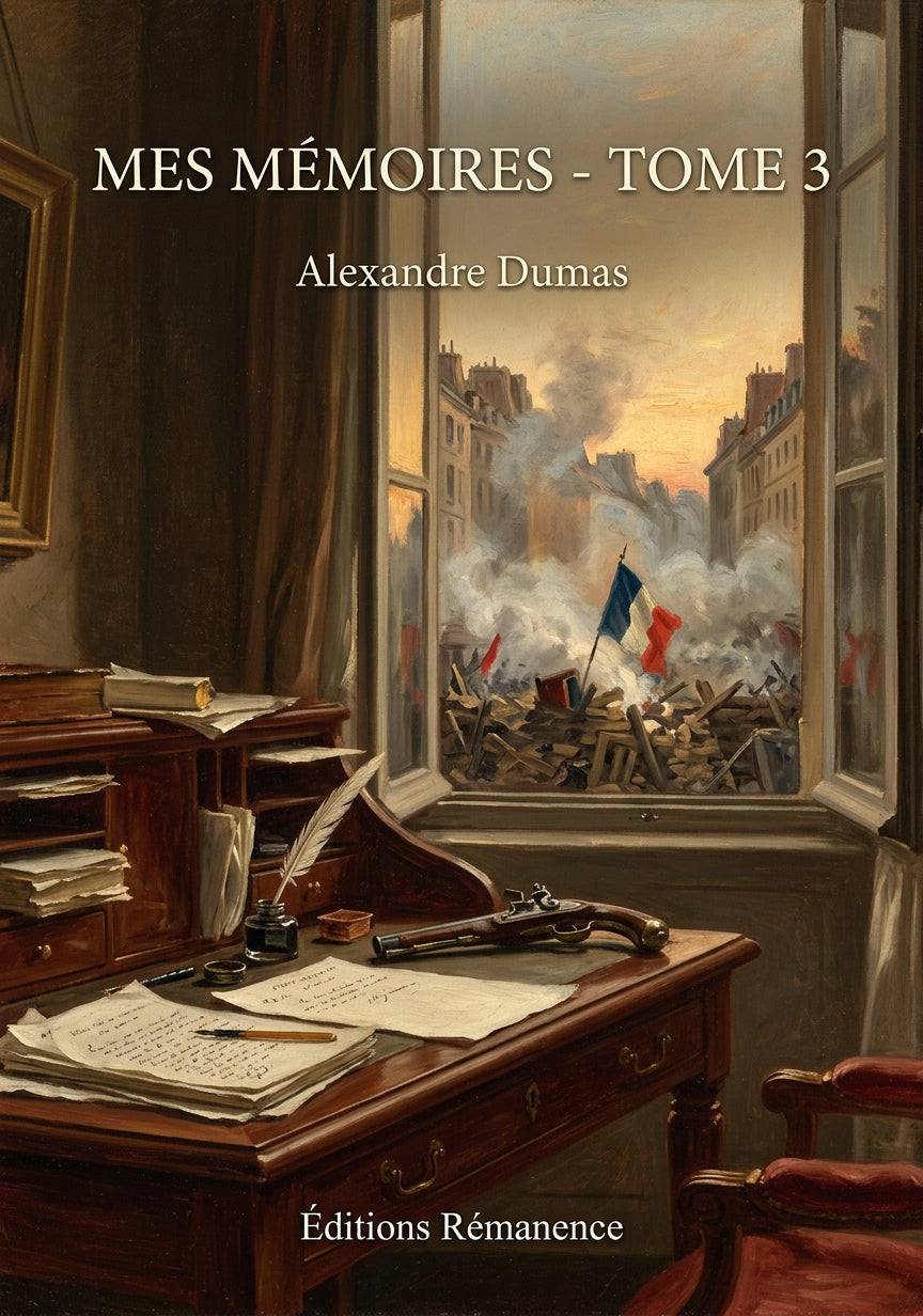 Livre Mes Mémoires - Tome 3 par Alexandre Dumas - Couverture - Editions Remanence