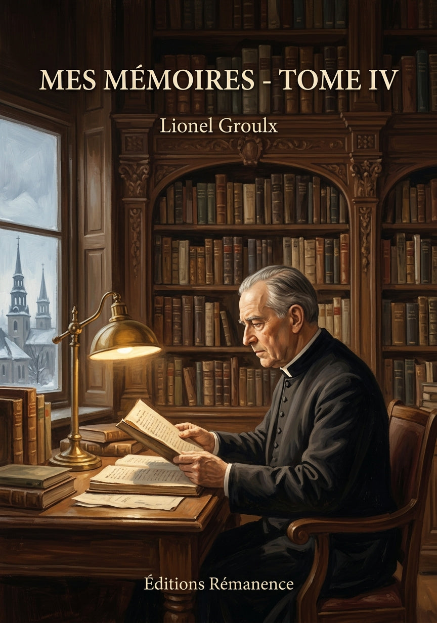Livre Mes mémoires - Tome IV par Lionel Groulx - Couverture - Editions Remanence