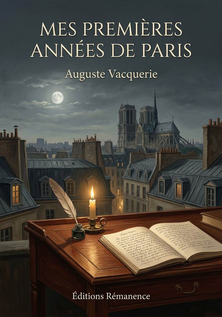 Livre Mes premières années de Paris par Auguste Vacquerie - Couverture - Editions Remanence