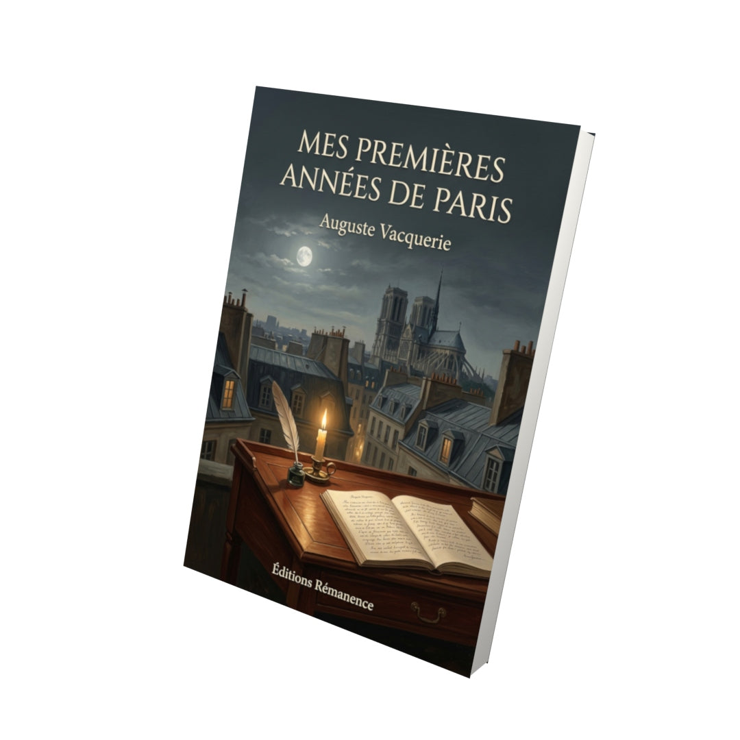 Livre Mes premières années de Paris par Auguste Vacquerie - Vue 3D - Editions Remanence
