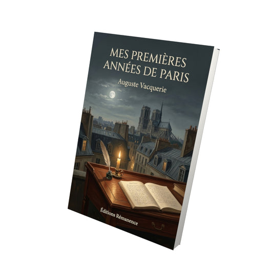 Livre Mes premières années de Paris par Auguste Vacquerie - Vue 3D - Editions Remanence