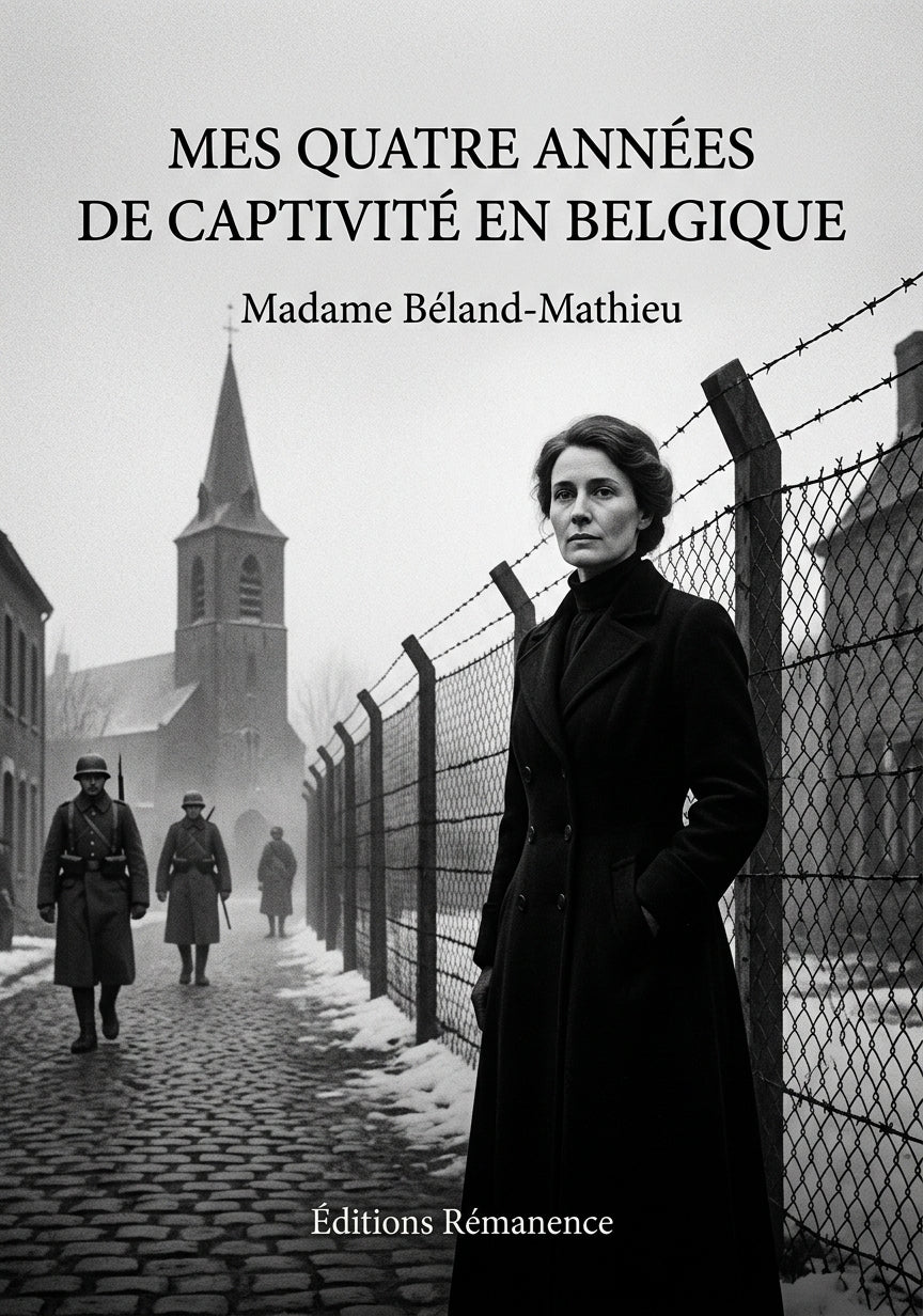 Livre Mes quatre années de captivité en Belgique par Madame Béland-Mathieu - Couverture - Editions Remanence