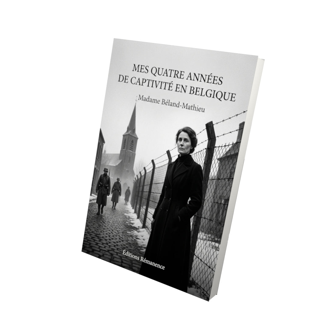 Livre Mes quatre années de captivité en Belgique par Madame Béland-Mathieu - Vue 3D - Editions Remanence