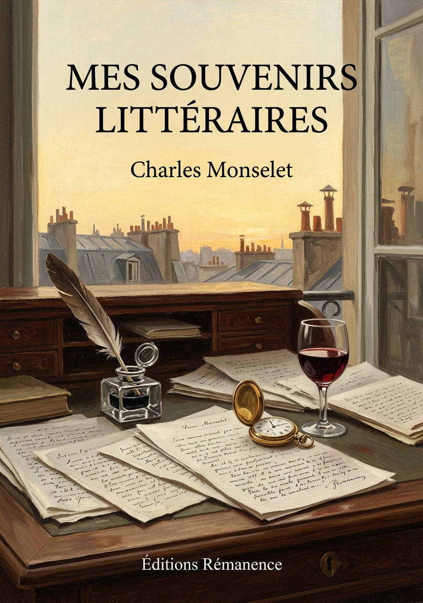 Livre Mes souvenirs littéraires par Charles Monselet - Couverture - Editions Remanence