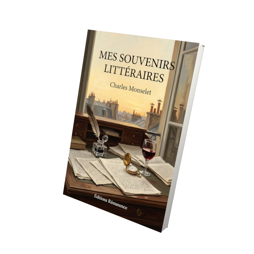 Livre Mes souvenirs littéraires par Charles Monselet - Vue 3D - Editions Remanence