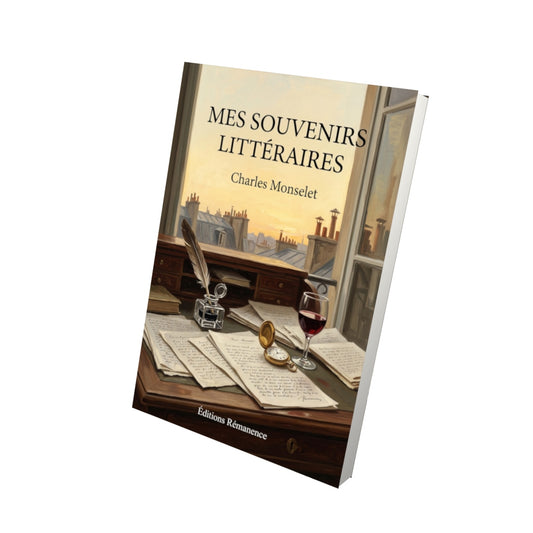 Livre Mes souvenirs littéraires par Charles Monselet - Vue 3D - Editions Remanence