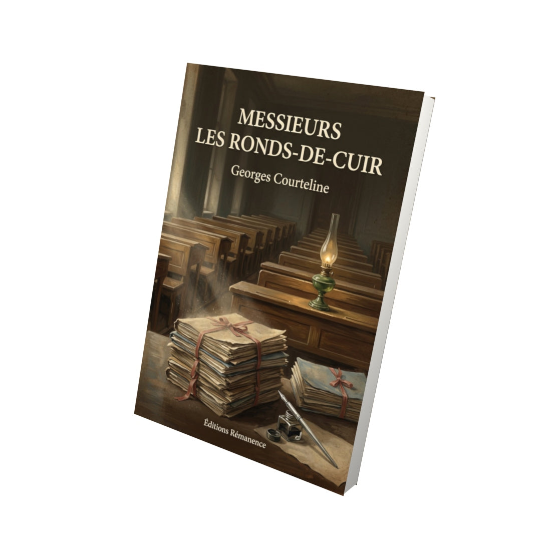 Livre Messieurs les ronds-de-cuir - Georges Courteline - Vue 3D - Editions Remanence