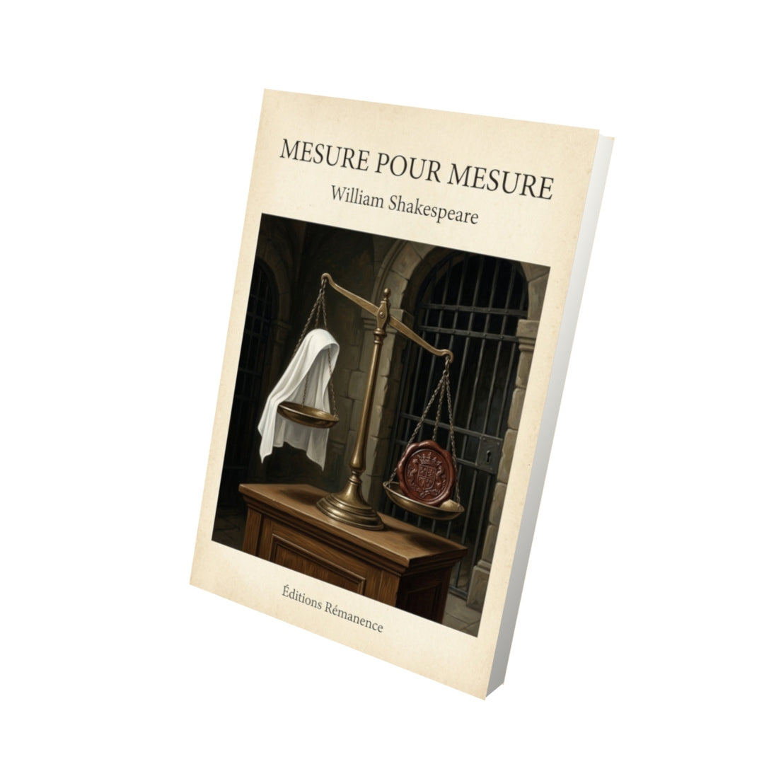 Livre Mesure pour mesure - William Shakespeare - Vue 3D - Editions Remanence