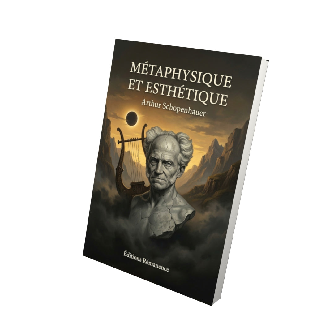 Livre Métaphysique et Esthétique par Arthur Schopenhauer - Vue 3D - Editions Remanence