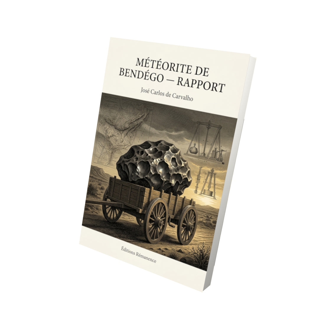 Livre Météorite de Bendégo — rapport par José Carlos de Carvalho - Vue 3D - Editions Remanence