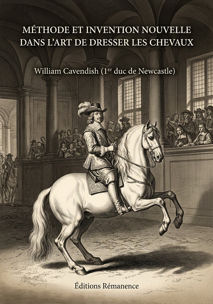 Livre Méthode et invention nouvelle dans l’art de dresser les chevaux par William Cavendish (1er duc de Newcastle) - Couverture - Editions Remanence