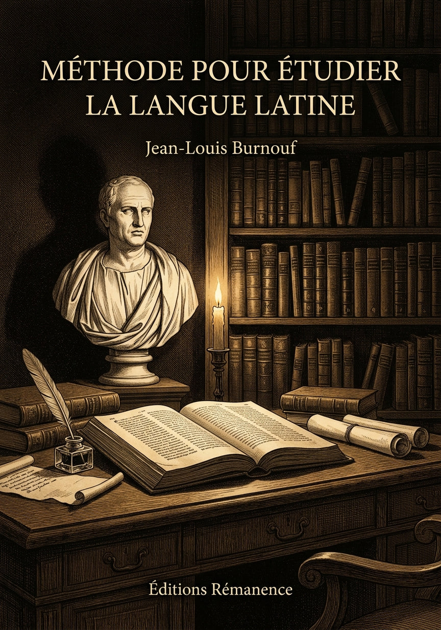 Livre Méthode pour étudier la langue latine par Jean-Louis Burnouf - Couverture - Editions Remanence