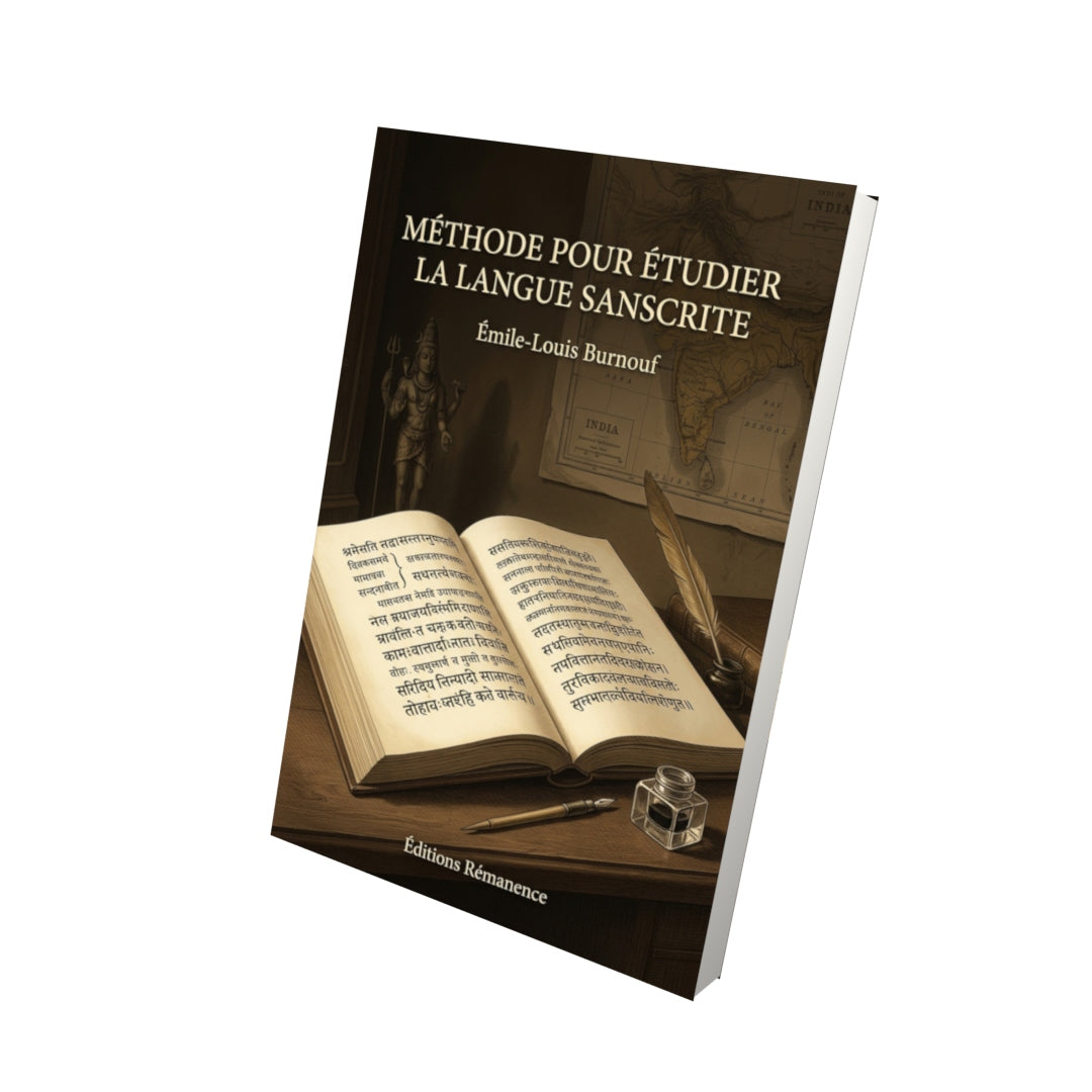 Livre Méthode pour étudier la langue sanscrite par Émile-Louis Burnouf - Vue 3D - Editions Remanence