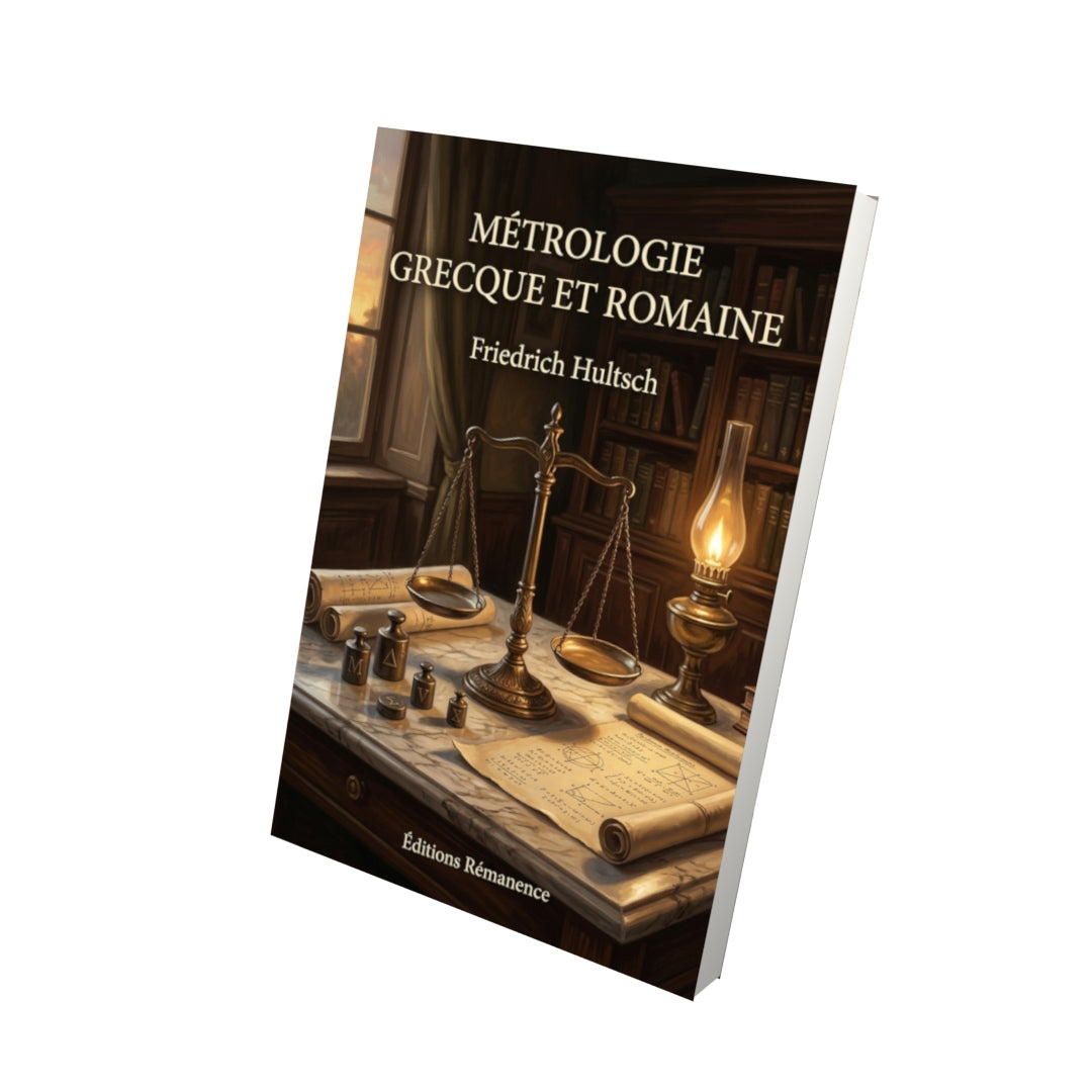 Livre Métrologie grecque et romaine par Friedrich Hultsch - Vue 3D - Editions Remanence