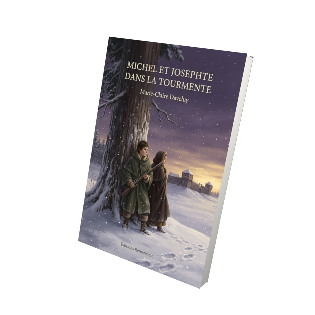 Livre Michel et Josephte dans la tourmente par Marie-Claire Daveluy - Vue 3D - Editions Remanence