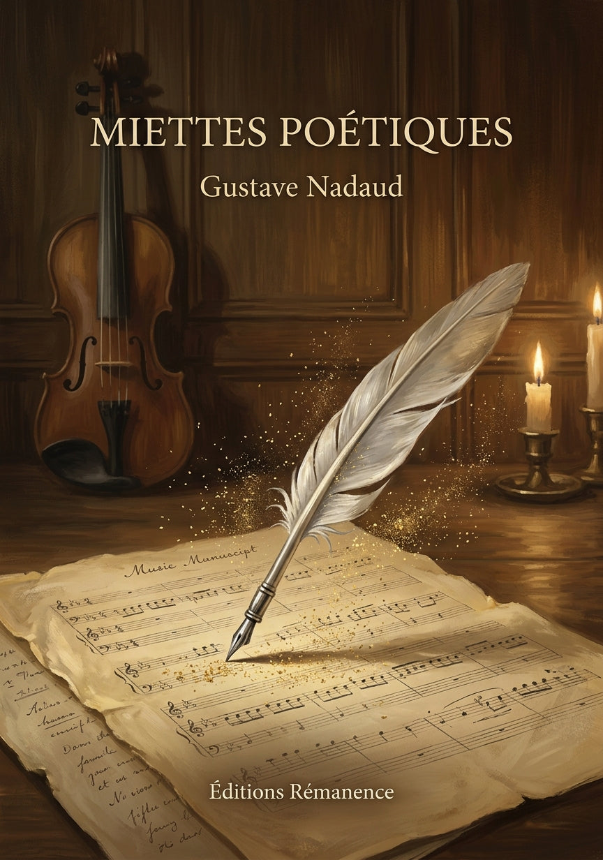Livre Miettes poétiques par Gustave Nadaud - Couverture - Editions Remanence
