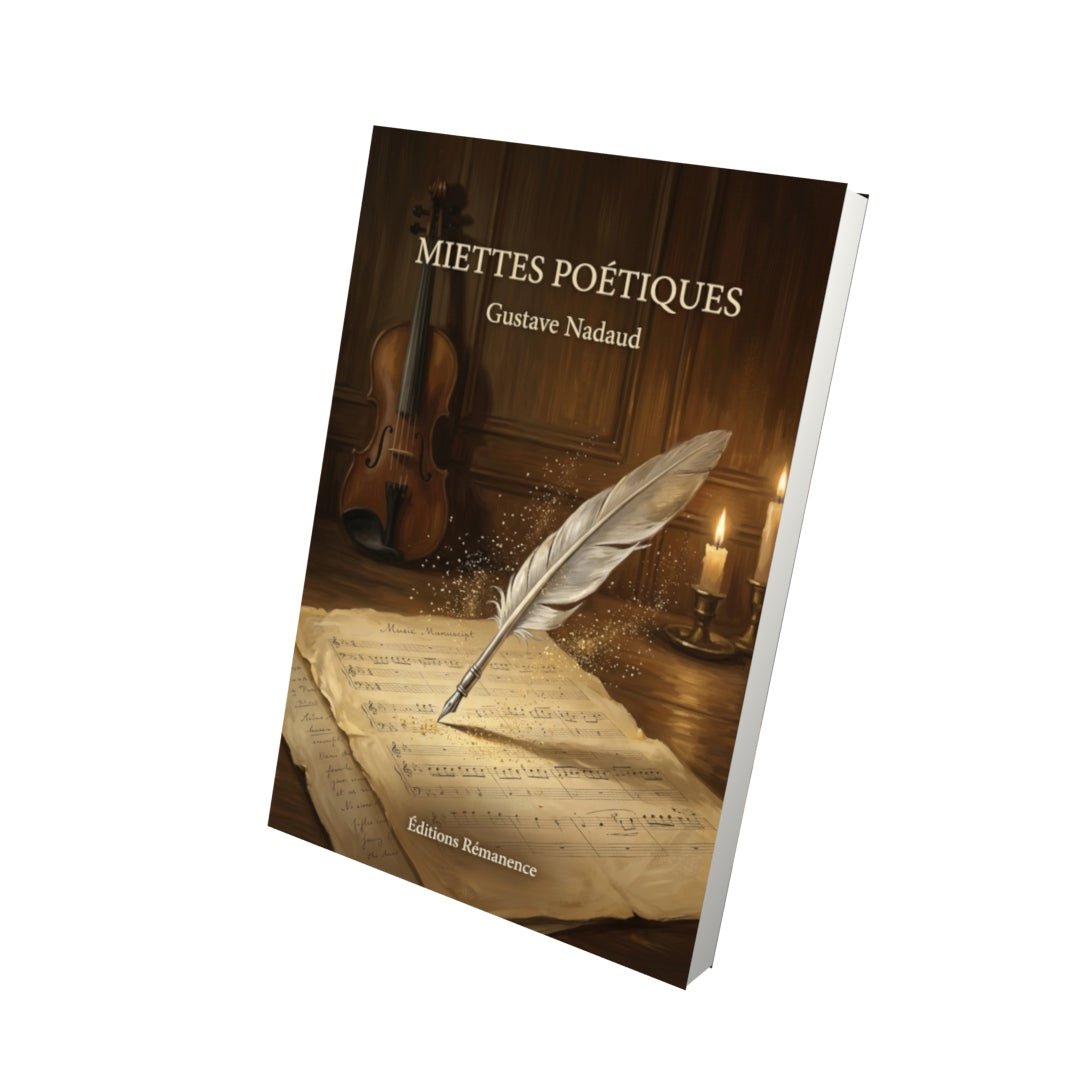 Livre Miettes poétiques par Gustave Nadaud - Vue 3D - Editions Remanence
