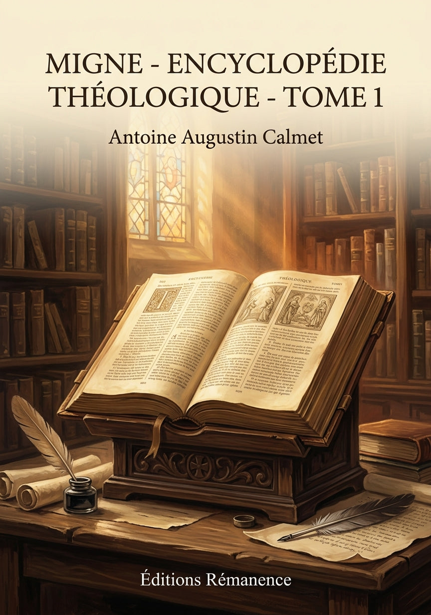 Livre Migne - Encyclopédie théologique - Tome 1 par Antoine Augustin Calmet - Couverture - Editions Remanence