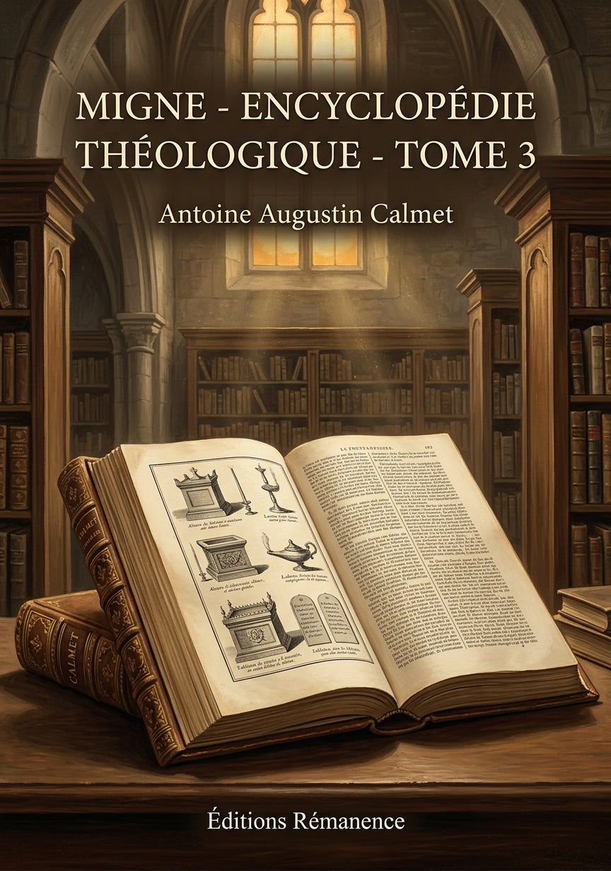 Livre Migne - Encyclopédie théologique - Tome 3 par Antoine Augustin Calmet - Couverture - Editions Remanence