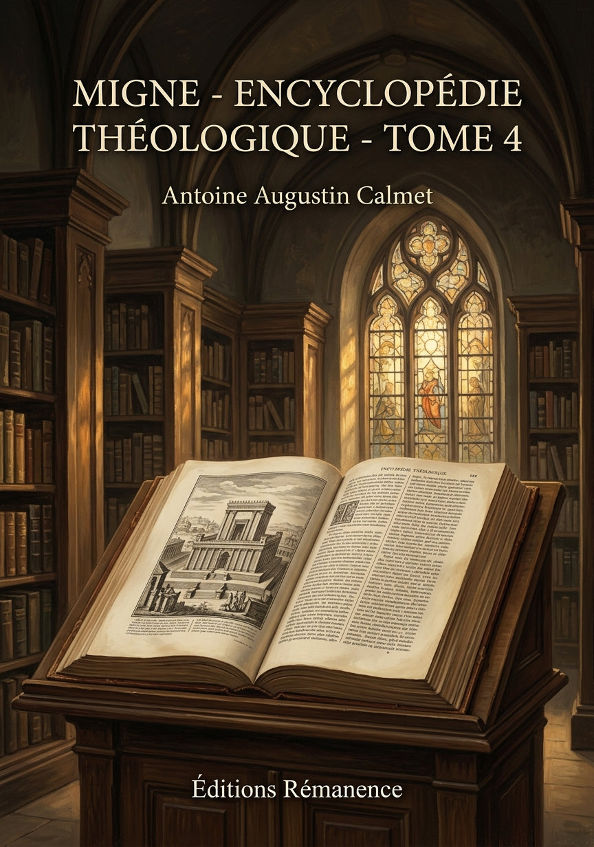 Livre Migne - Encyclopédie théologique - Tome 4 par Antoine Augustin Calmet - Couverture - Editions Remanence