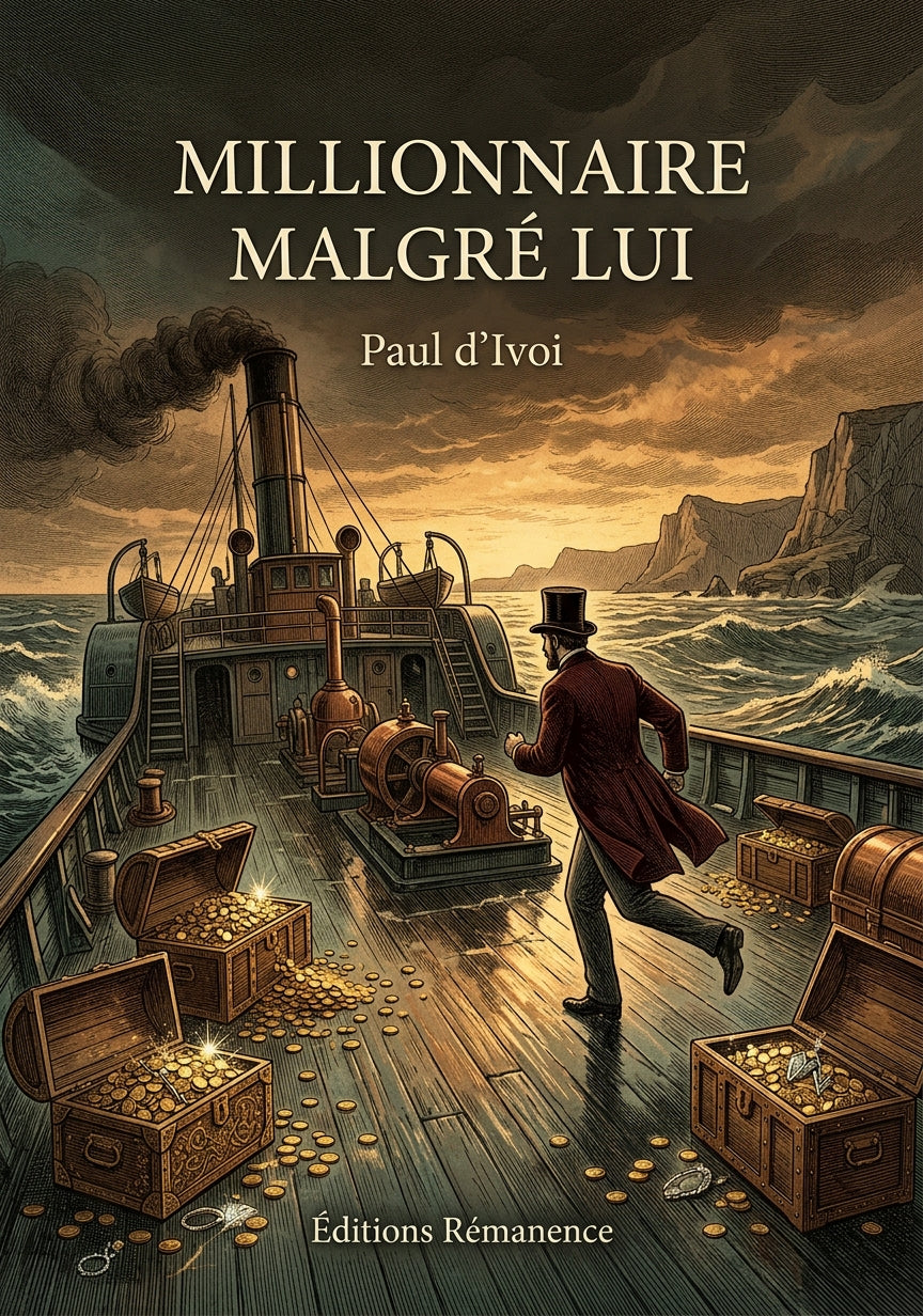 Livre Millionnaire malgré lui par Paul d’Ivoi - Couverture - Editions Remanence