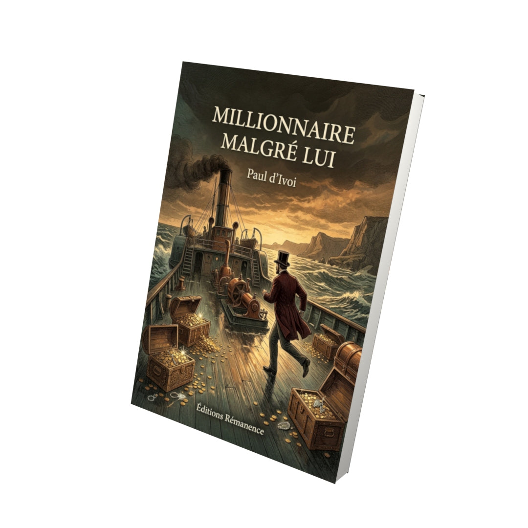 Livre Millionnaire malgré lui par Paul d’Ivoi - Vue 3D - Editions Remanence